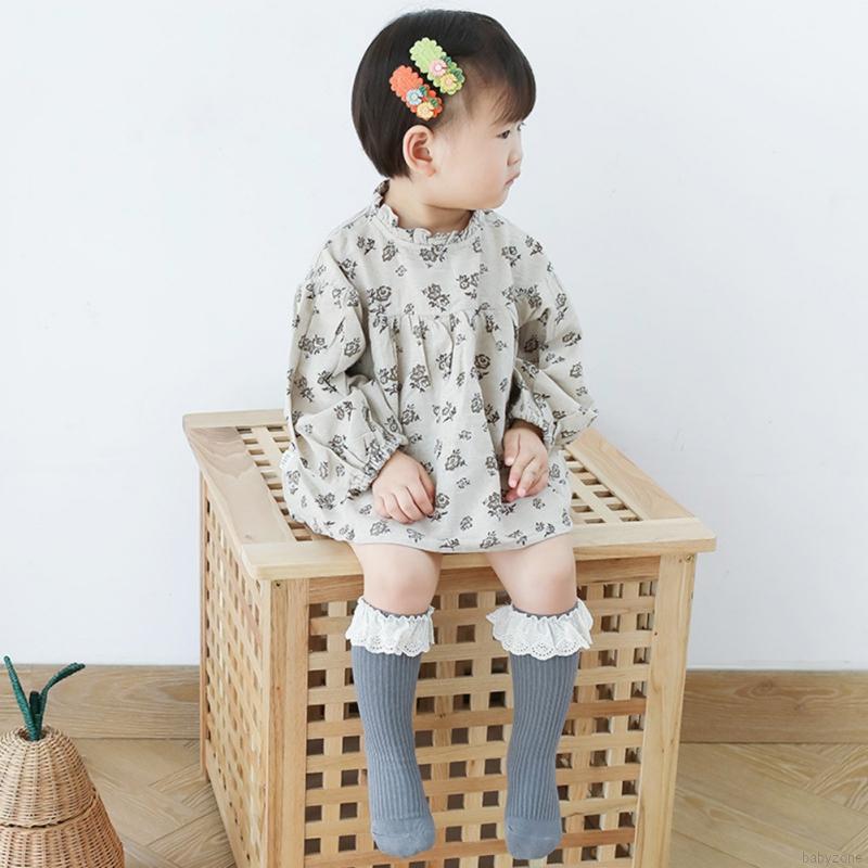 Tất cotton phối ren mềm mại đáng yêu dành cho bé gái
