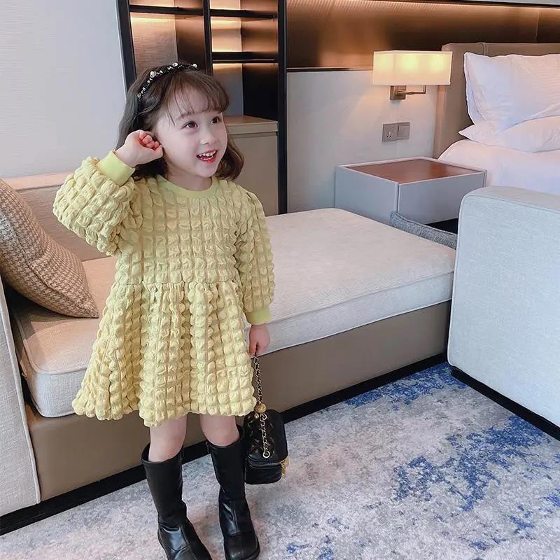 Đầm Công Chúa Tay Dài Thiết Kế Mới Thời Trang Mùa Thu Dành Cho Bé Gái