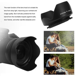 Loa Che Nắng Ống Kính Máy Ảnh 58mm Hình Bông Hoa