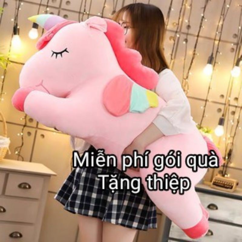 (Ngựa bông)Ngựa kỳ lân unicorn 1M2  Gấu bông