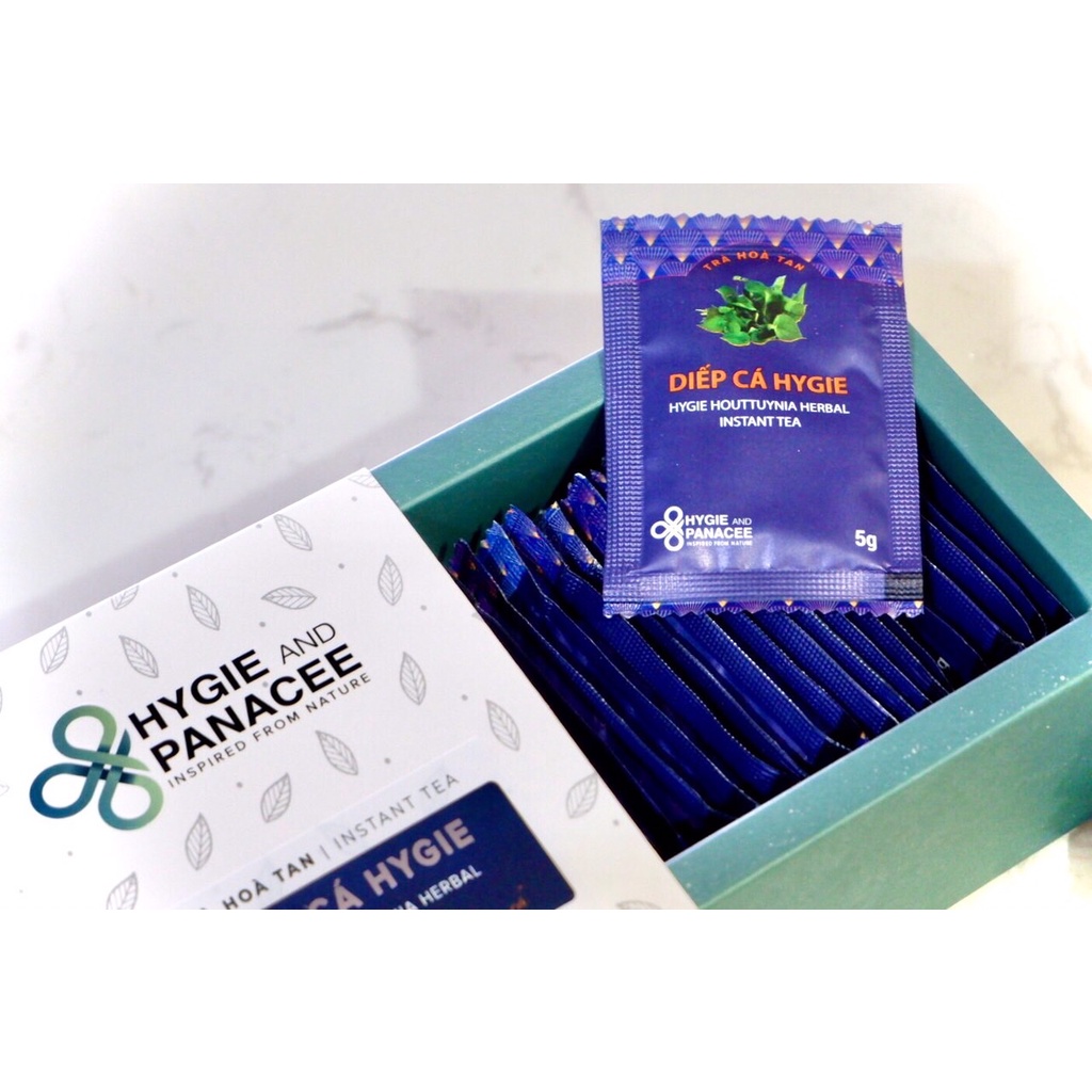 Trà Diếp Cá Hygie 50g/250g thanh nhiệt mát gan giảm nóng, dịch chiết diếp cá dạng hòa tan không tanh