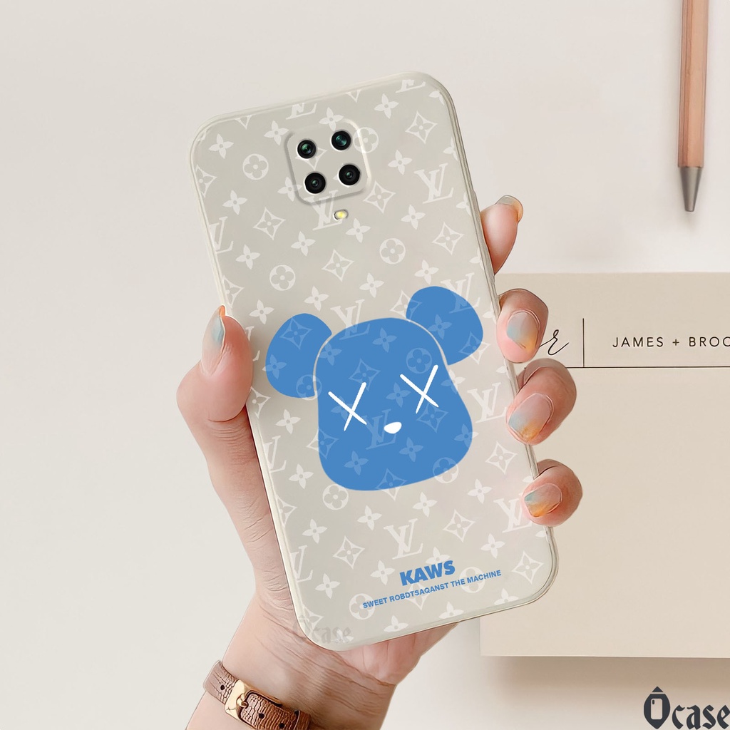 Ốp lưng Xiaomi Redmi Note 9s / Note 9 Pro / Note 9 Promax / Poco M2 Pro gấu cạnh viền vuông có BVC