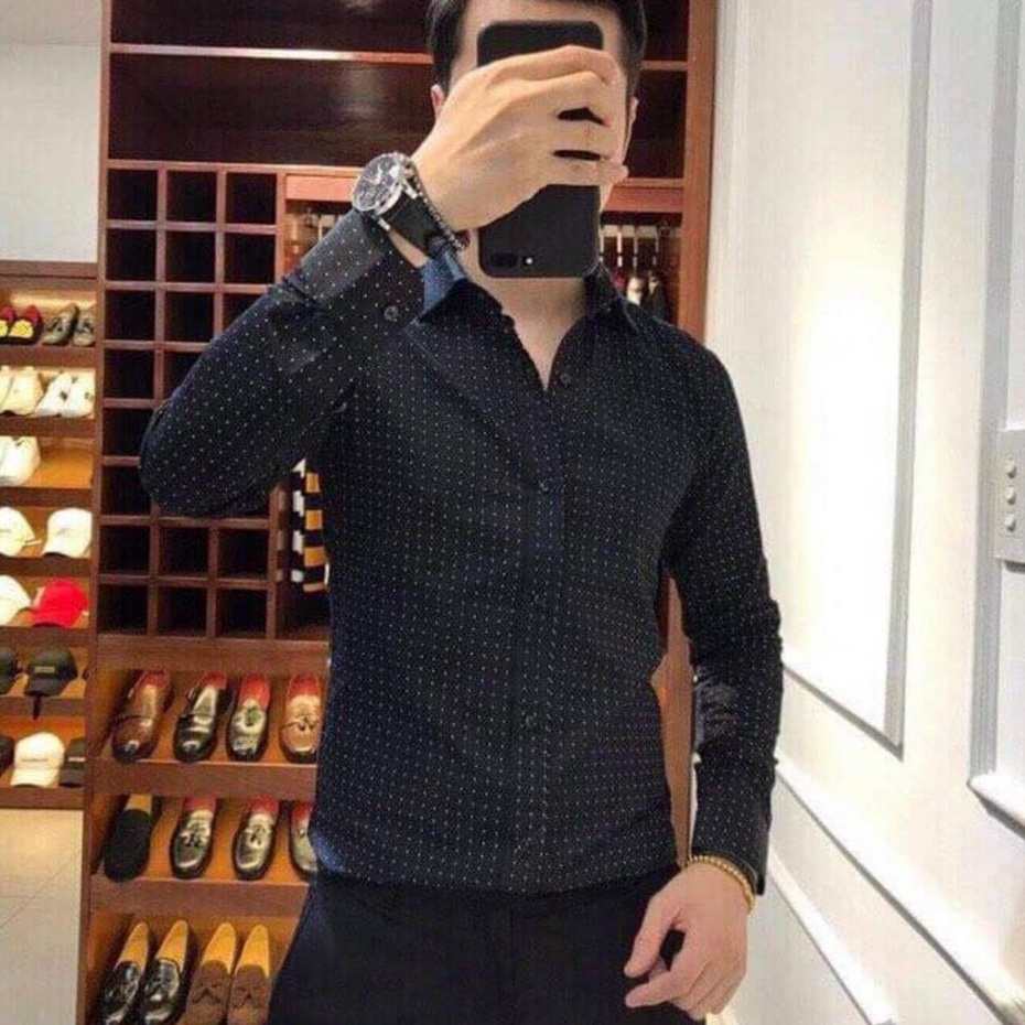 [VẢI CAO CẤP] Áo Sơ Mi Nam Chấm Bi Dài Tay Họa Tiết Cực Sang | BigBuy360 - bigbuy360.vn