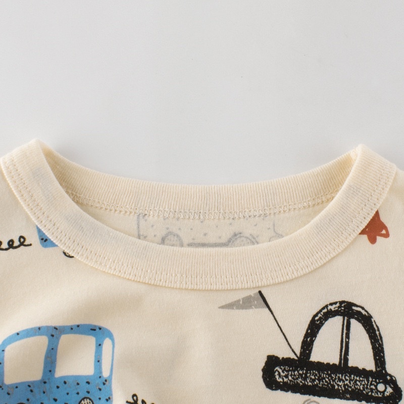 ÁO THUN COTTON BÉ TRAI 15-30KG MỀM, MỊN, HOẠ TIẾT Ô TÔ