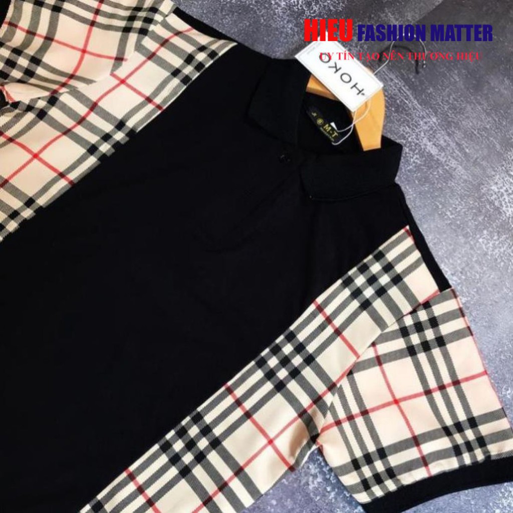 Áo phông Nam Nữ ⚡ FREE SHIP ⚡ Áo polo Burberry kẻ sọc sườn 😍😍😍