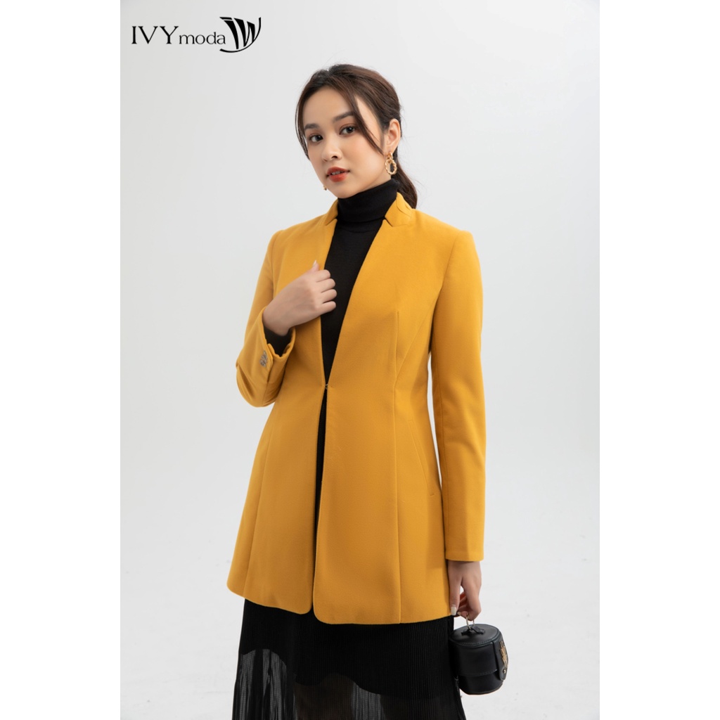 [NHẬP WABRTL5 GIẢM 10% TỐI ĐA 50K ĐH 250K ]Áo khoác dạ nữ khuy cài móc IVY moda MS 71C6015