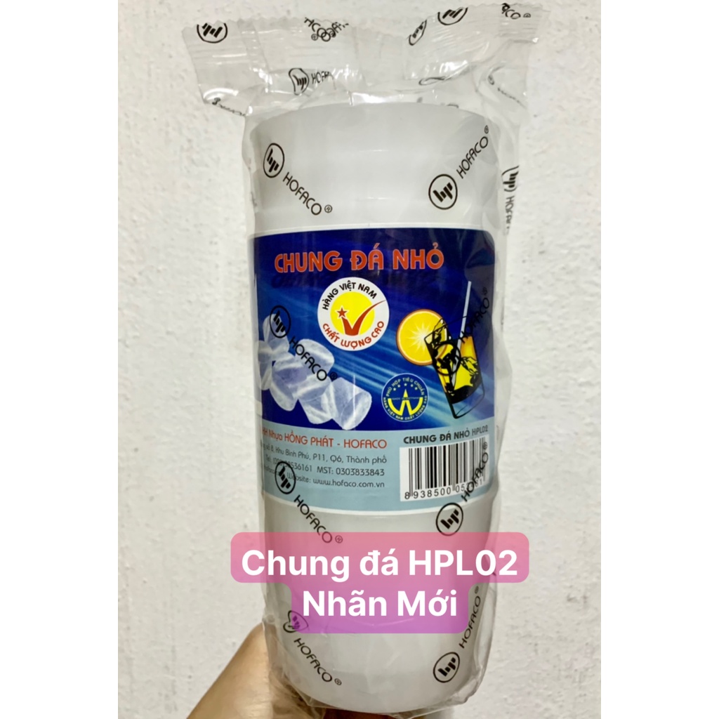 Combo 10 ly nhựa làm đá cao cấp - Chung làm đá bằng nhựa Hồng Phát Hofaco – Chung nhỏ HPL02