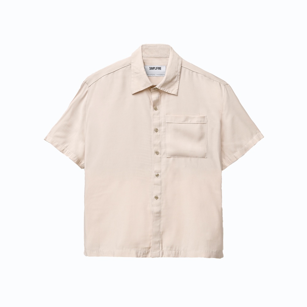 ÁO SƠ MI TAY NGẮN THIẾT KẾ FORM CROP BOXY NAM NỮ