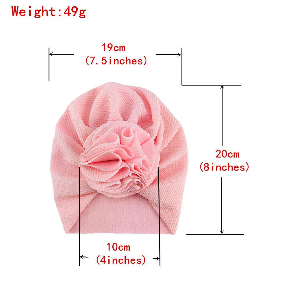 Mũ Turban Thắt Nút Co Dãn Đính Hoa Cho Bé