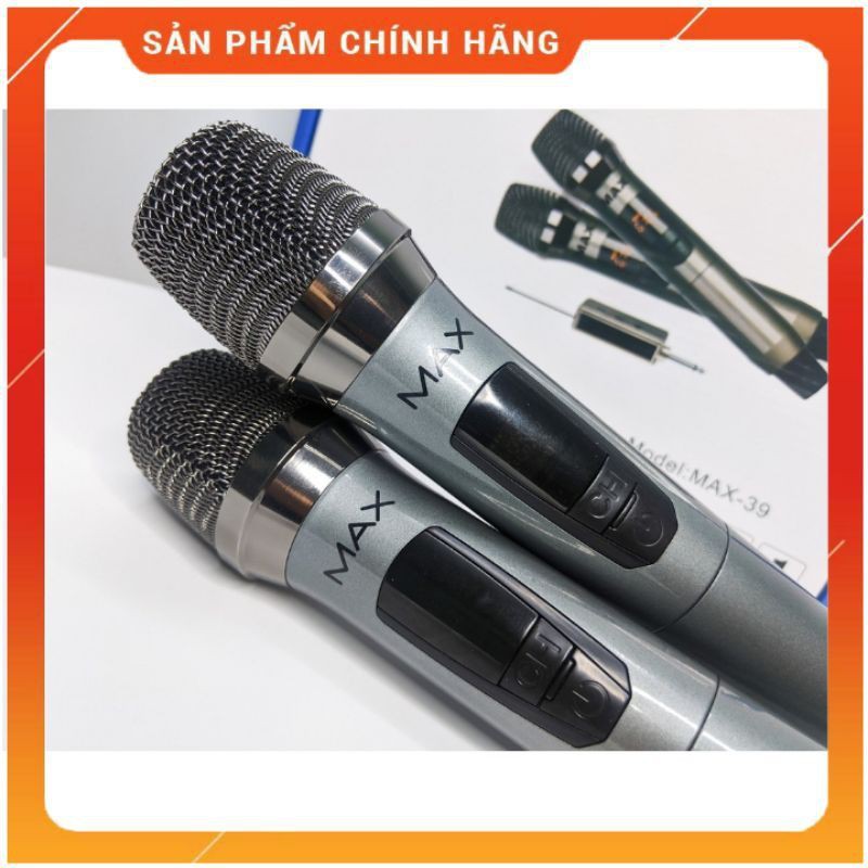 Micro không dây cao cấp Chuyên dùng cho âm ly, loa kéo Model Max 39