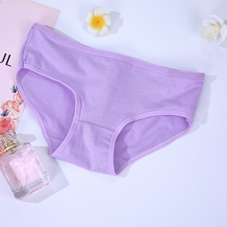 SMY Quần lót cotton màu trơn đơn giản