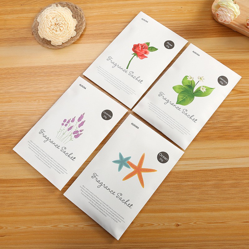 Túi Thơm (10 Gói) Cho Tủ Quần Áo / Xe Hơi / Ngăn Kéo / Ngăn Kéo Hương Thơm Tự Nhiên Có Móc Treo