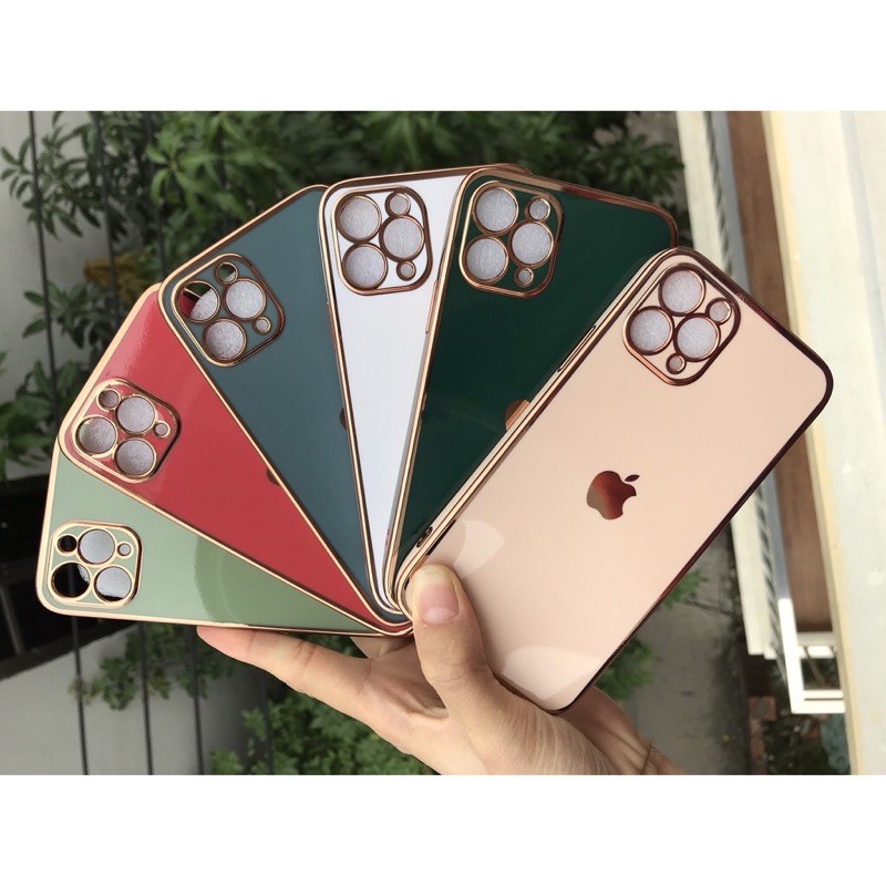 [ĐỘ iP12] Ốp lưng iPhone - Nhựa dẻo - Viền Bóng - Khoét lỗ bảo vệ Camera - Thiết kế viền vuông giống iP12