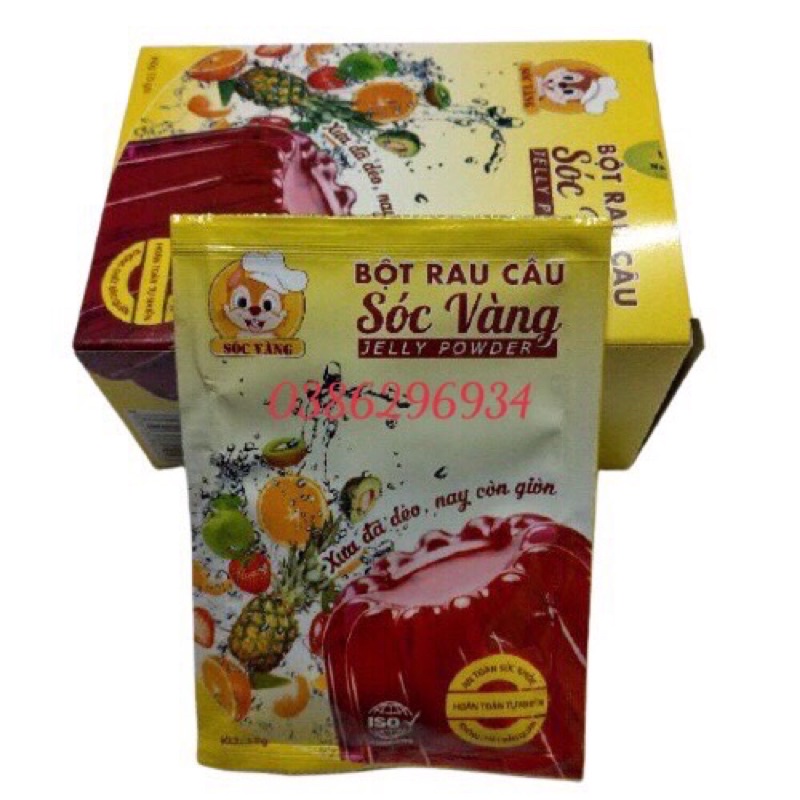 Bột Rau Câu Sóc Vàng 10gr/ gói | Chuyên sử dụng làm thạch trà sữa