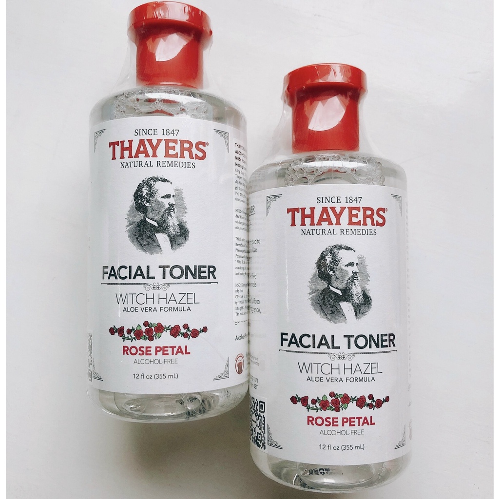 Toner/Nước hoa hồng không cồn Thayers Rose Witch Hazel Rose Petal 355ml