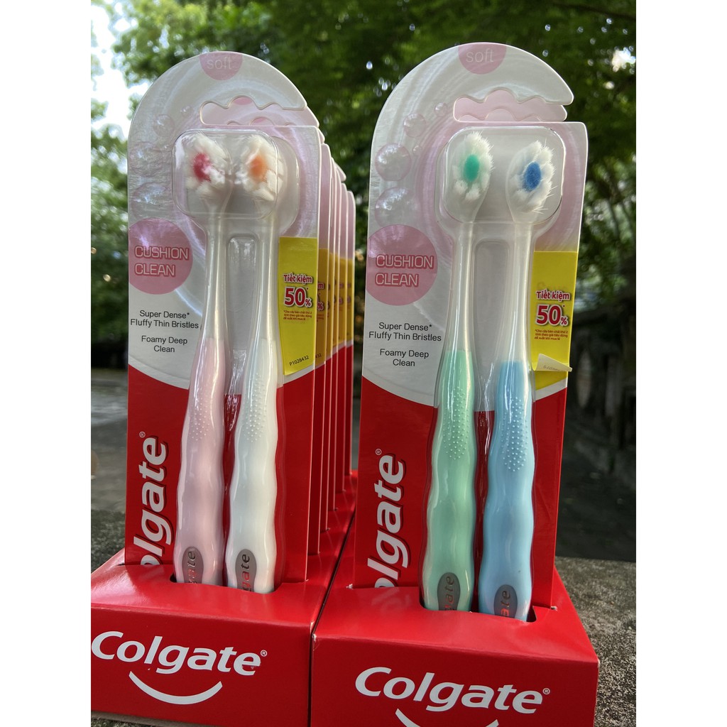 COMBO 2 BÀN CHẢI ĐÁNH RĂNG COLGATE CUSHION CLEAN