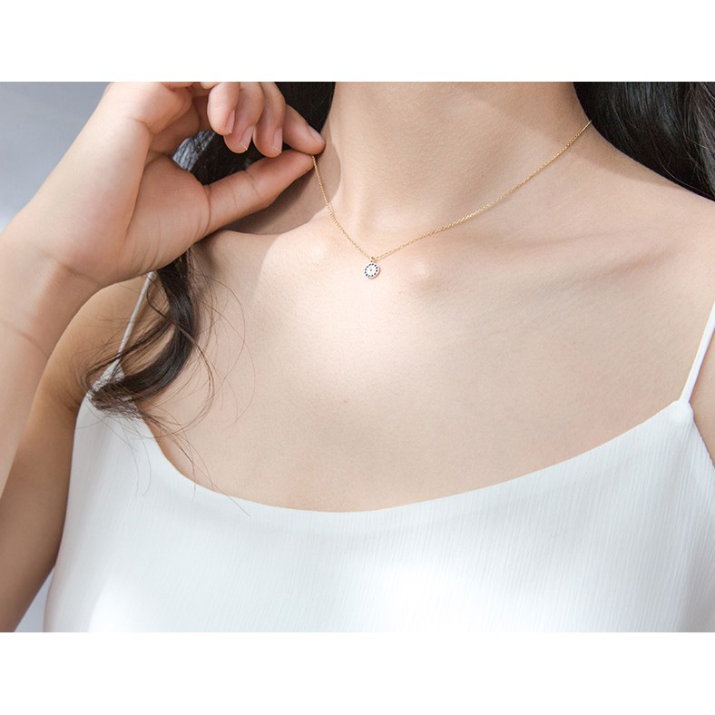 [D01] Dây chuyền bạc 925 mặt Hình Mắt quỷ Thổ Nhĩ Kỳ