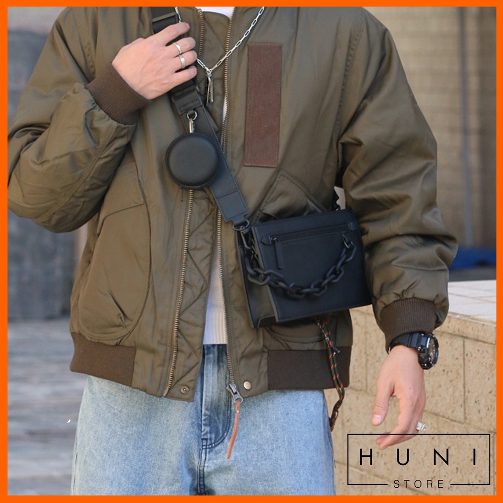 Túi Đeo Chéo Nam Dáng Hộp Hàng Quảng Châu Cao Cấp - Huni Store 3231