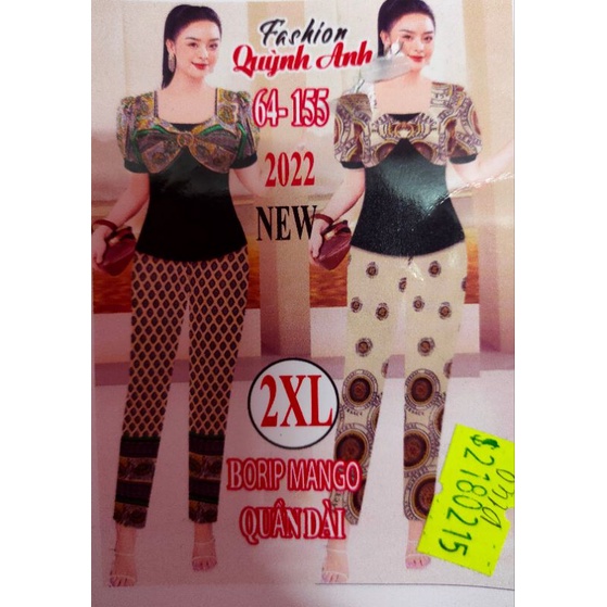 Bộ Quỳnh Anh thun borip phối mango xịn