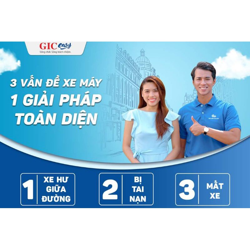 TOÀN QUỐC [Voucher giấy] Bảo Hiểm Vật Chất + Cứu Hộ Xe Máy - Bảo Hiểm Toàn Cầu GIC