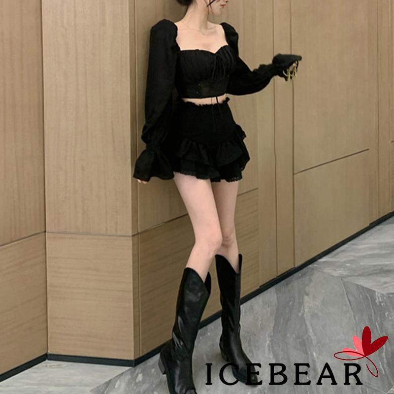 Áo croptop tay dài màu sắc độc đáo cho nữ