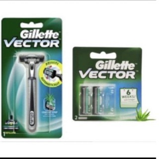 Bộ dao cạo râu Gillette Vector Plus 1Up và vĩ 2 lưỡi dao cạo Gillette Vector