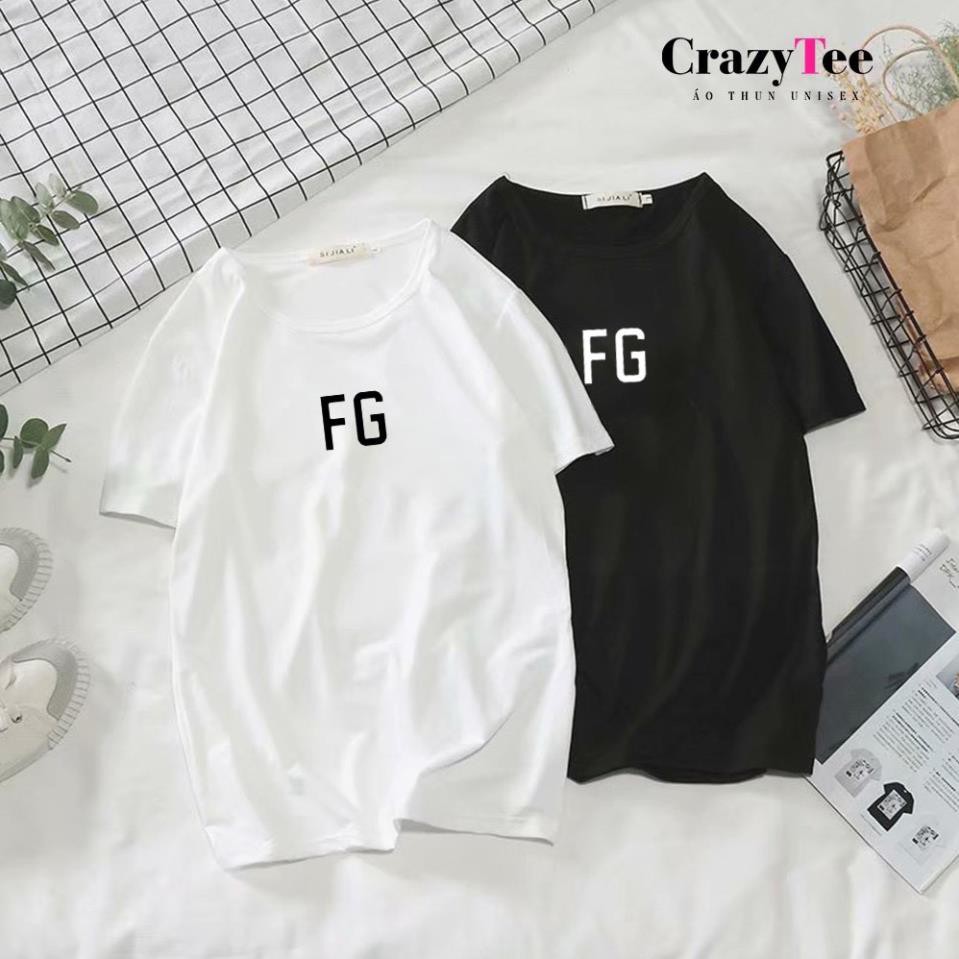 Áo phông in chữ FG trắng đen [FREESHIP] Áo phông cotton chất đẹp mát, áo unisex, áo phông trắng đen các kiểu 💝 ˇ *