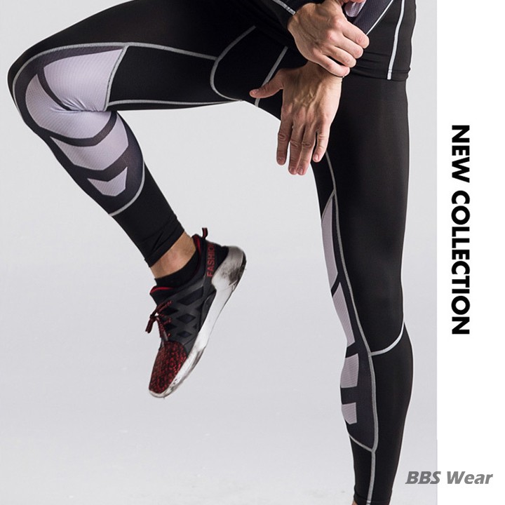 QUẦN GIỮ NHIỆT COMBAT PRO LEGGING NAM TẬP GYM BÓNG ĐÁ BÓNG RỔ CÓ HỌA TIẾT