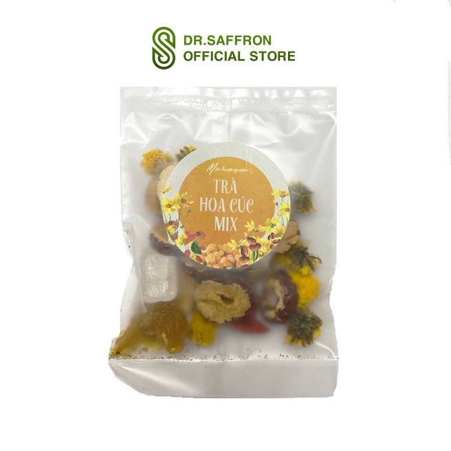Trà hoa cúc mix (hoa cúc, táo đỏ, long nhãn, kỷ tử) thương hiệu Mộc Hương Sơn gói 10gr - SAFFRON