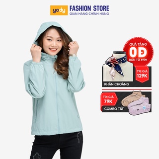 Áo khoác gió nữ YODY 2 lớp cao cấp chống nắng gió cản bụi AKN4024