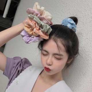 Dây buộc tóc in hoa xinh xắn