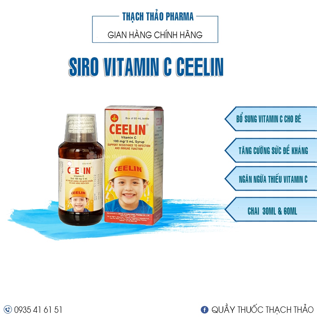 CEELIN - BỔ SUNG VITAMIN C - TĂNG SỨC ĐỀ KHÁNG CHO TRẺ
