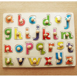 Đồ chơi xếp hình bằng gỗ Puzzle Kid Bảng chữ cái in thường