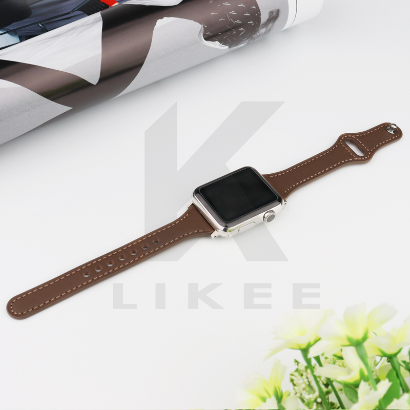 Dây đeo đồng hồ da mỏng Genius dành cho Apple Watch Strap Dây đeo iWatch Band 38mm 40mm 42mm 44mm Dòng dây đeo cổ tay có thể thay thế siêu mỏng SE / 6/5/4/3/2/1 dành cho Nữ Cô gái Nữ Nữ Nam Nam Unisex