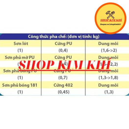 Sơn Lót PU cho đồ gỗ ĐK 1kg