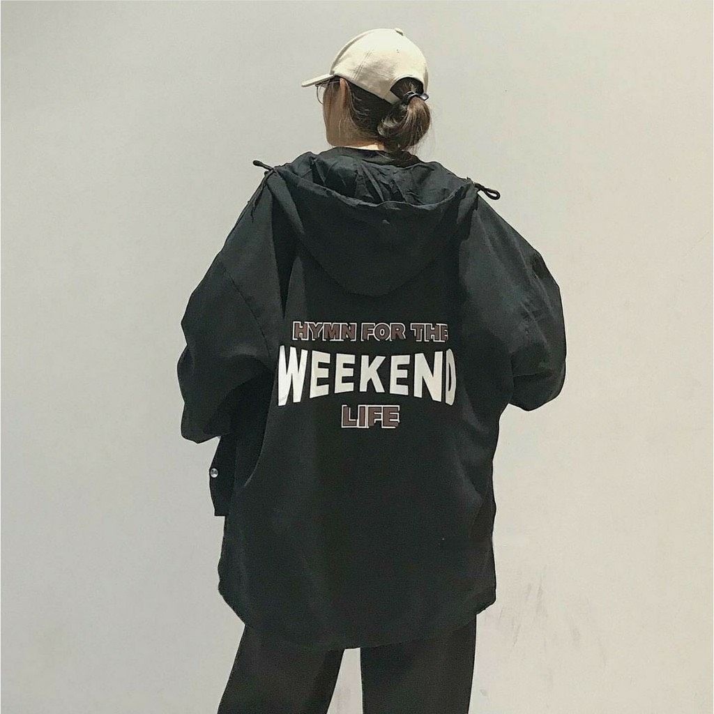 Áo khoác dù form rộng unisex,áo khoác chống nắng thời trang cao cấp WEEKEND 4S AKD13 phong cách Hàn Quốc street style