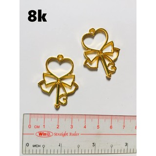 Khung charm làm resin gậy tim nơ