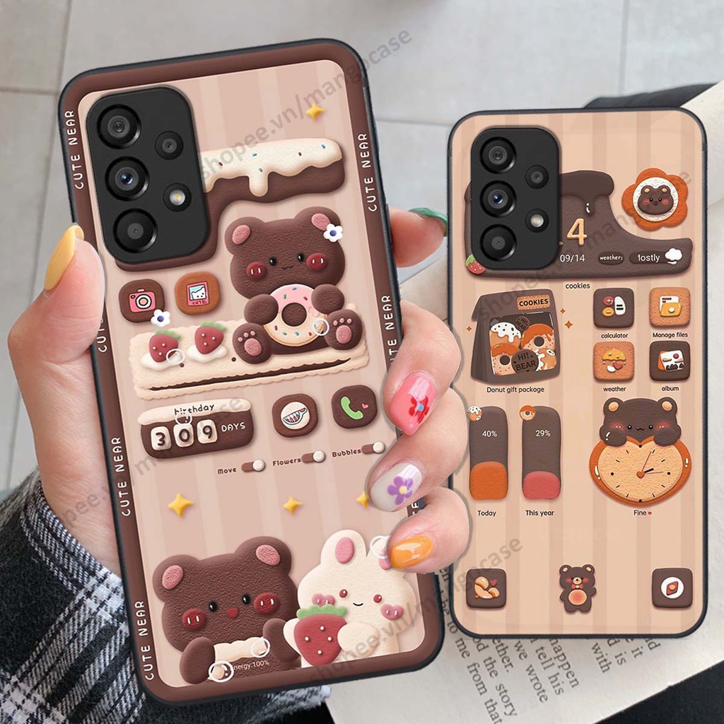 Ốp lưng Samsung A53 / A73 hình gấu, thỏ, đồng hồ cute dễ thương