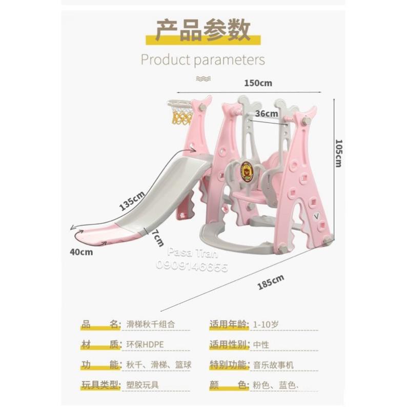 Cầu trượt xích đu Babyshark
