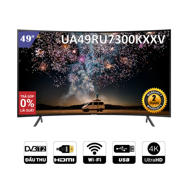 [Nhập ELSAMMAR - giảm 5%] Smart Tivi Samsung 4K 49 inch UA49RU7300KXXV - Miễn phí lắp đặt