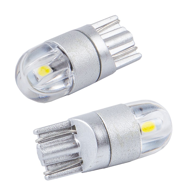 Bộ 10 bóng đèn LED LYMOYO T10 W5W 168 501 3030 25 SMD 12V 6000K dùng trang trí cho biển số xe/đọc sách