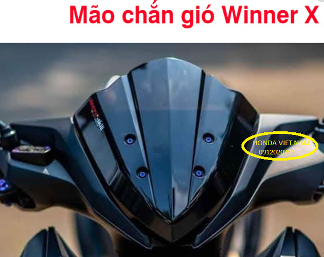Mão Chắn Gió Winner X Kiểu Vario Lớn - KIRU VARIO ( Có sẵn lỗ ốc & keo ) Hàng Cty Cao Cấp S - STN