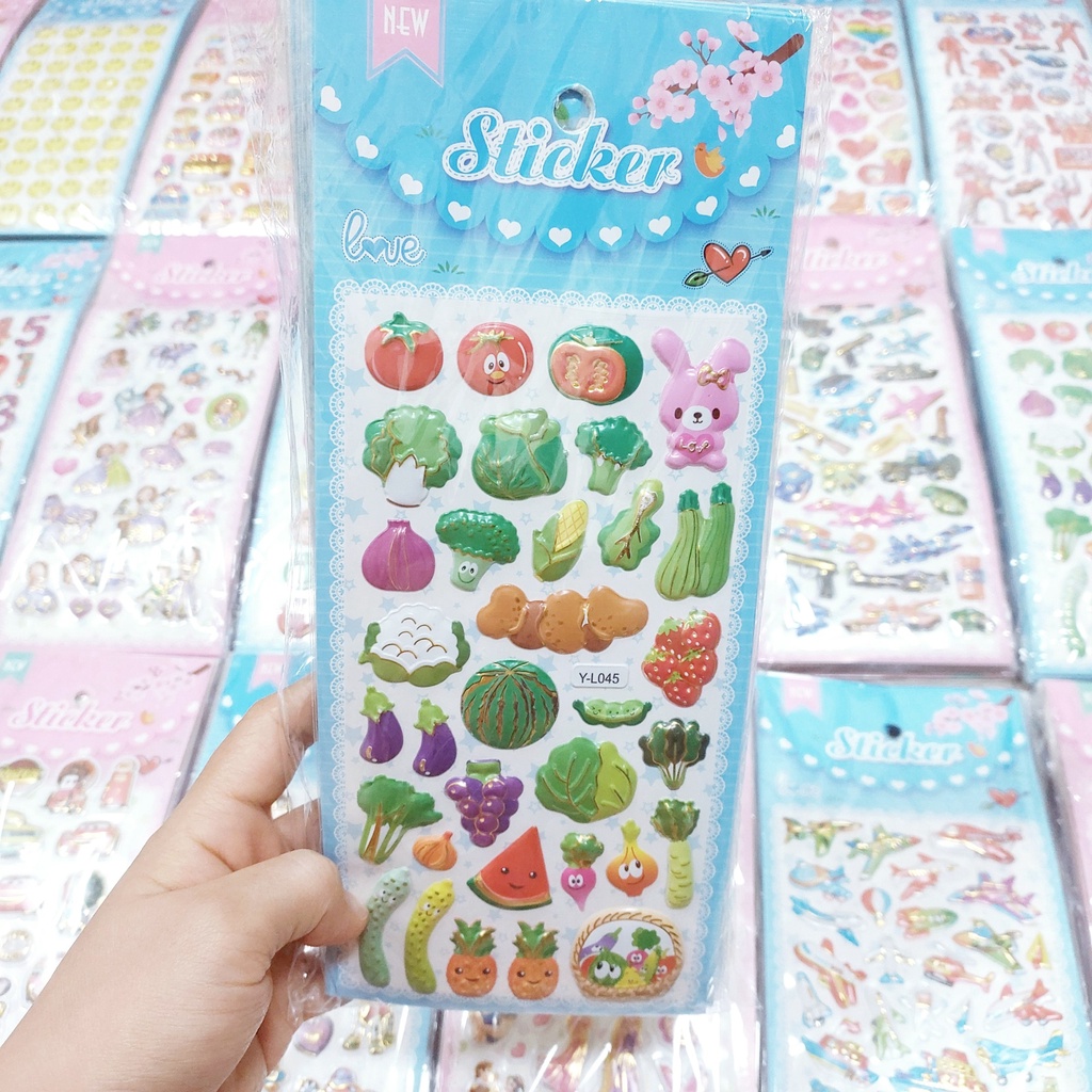 Sticker nổi 3d nhũ vàng STNV1