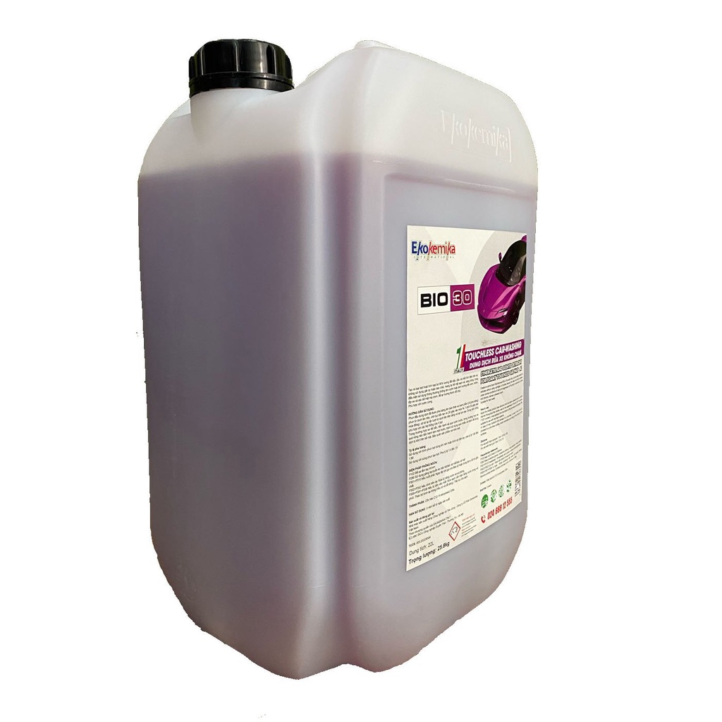 Dung Dịch Rửa Xe Không Chạm Siêu Sạch Ekokemika BIO 30 Cho Xe Du Lịch, Xe Con Kèm Quà Tặng 22L