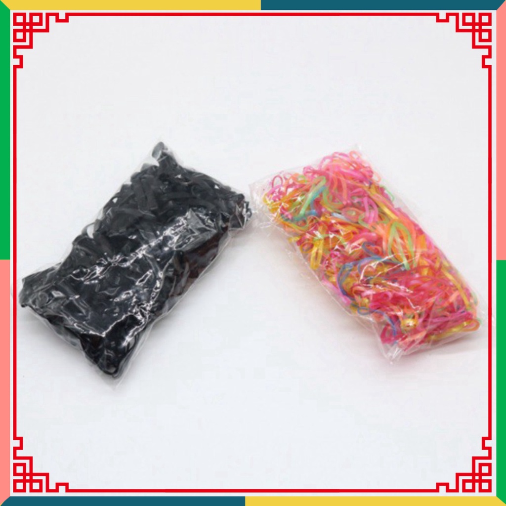 HOT LIKE Combo 1 lượng Chun Buộc Tóc Cho Bé Nhiều Màu/Đen