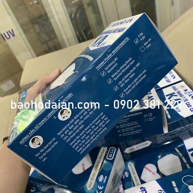 Khẩu trang 4D Khánh An KA99 hộp 30 cái