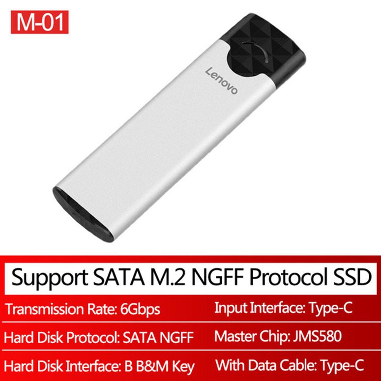 Vỏ Ổ Cứng Ssd Lenovo M-01 M2 Ssd Usb 3.1 Gen2 Type C | BigBuy360 - bigbuy360.vn