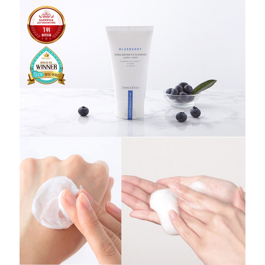 Sữa Rửa Mặt Innisfree Blueberry Rebalancing 5.5 Cleanser