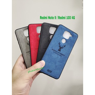 Ốp lưng vải đầu hươu Xiaomi Redmi 10X 4G / Redmi Note 9 chống sốc cao cấp 2