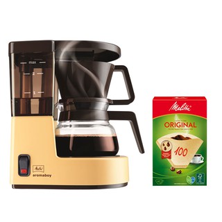 Máy pha cà phê giấy lọc Aromaboy II Nâu tặng kèm giấy lọc Melitta 100- Nhập khẩu chính hãng 100% từ thương hiệu Melitta,